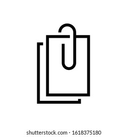 paper clip icon design vector template