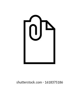 paper clip icon design vector template