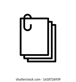 paper clip icon design vector template