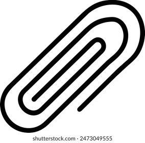 Paper Clip icon editable color vector