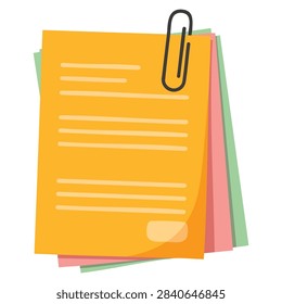 Paper clip icon editable vector illustration suitable for document management office stationery organization and business workflow projects