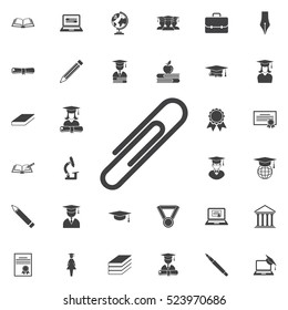 paper clip icon. Education set of icons