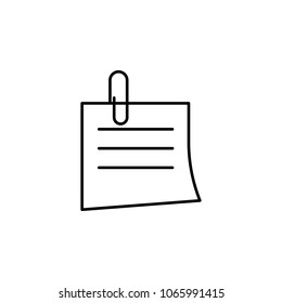 paper clip icon. Element of simple icon for websites, web design, mobile app, info graphics. Thin line icon for website design and development, app development on white background