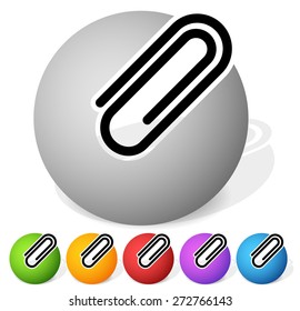 Paper clip, clip icon, element. Vector Illustration