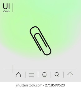 Icono de Clip de papel, Elementos para su diseño