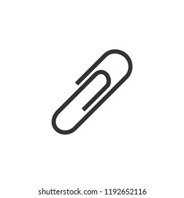 Paper clip icon flat