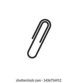 Paper Clip Icon Flat Design Vector Illustration