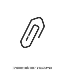 Paper Clip Icon Flat Design Vector Illustration