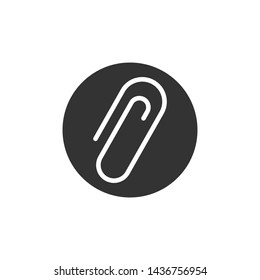 Paper Clip Icon Flat Design Vector Illustration