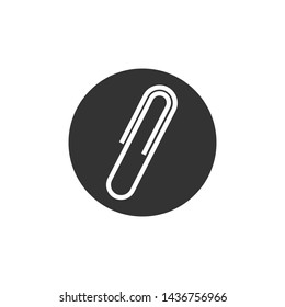 Paper Clip Icon Flat Design Vector Illustration