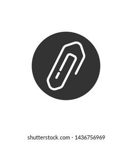 Paper Clip Icon Flat Design Vector Illustration