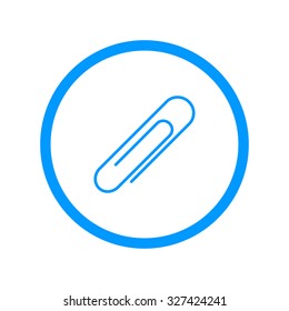 Paper clip icon. Flat design style. EPS