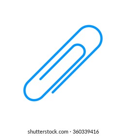 Paper clip icon. Flat design style. EPS