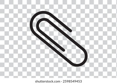 Paper Clip Icon Flat Graphic Design
