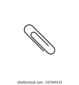 Paper clip icon flat. Illustration isolated vector sign symbol