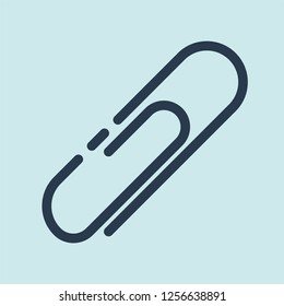 Paper clip icon. Paper clip icon in flat style