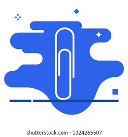 Paper clip icon. Paper clip icon in flat style. Attachment illustration.