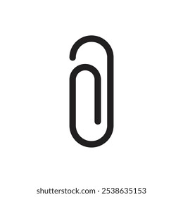Paper clip icon in flat style. Office attachment vector illustration on isolated background. Stationery sign business concept.
