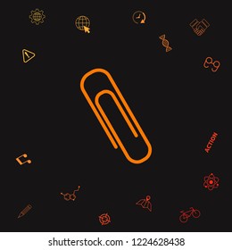 Paper clip icon. Graphic elements for your design