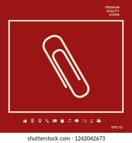 Paper clip icon. Graphic elements for your design