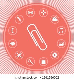 Paper clip icon. Graphic elements for your design
