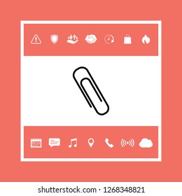 Paper clip icon. Graphic elements for your design