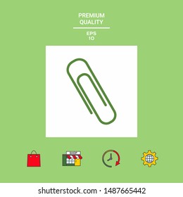 Paper clip icon. Graphic elements for your design