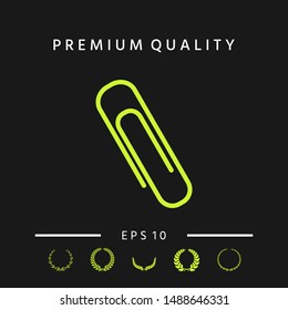 Paper clip icon. Graphic elements for your design