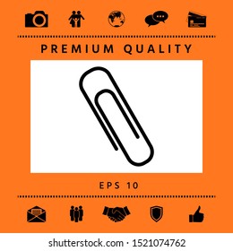 Paper clip icon. Graphic elements for your design