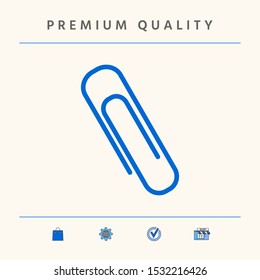 Paper clip icon. Graphic elements for your design