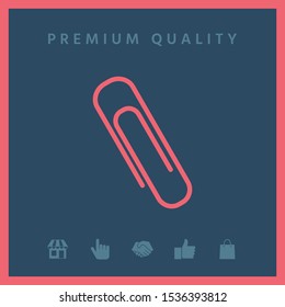 Paper clip icon. Graphic elements for your design