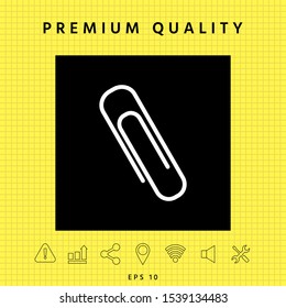 Paper clip icon. Graphic elements for your design