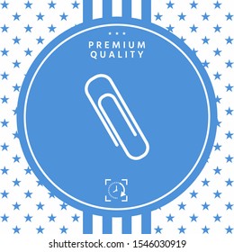 Paper clip icon. Graphic elements for your design