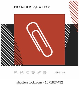 Paper clip icon. Graphic elements for your design