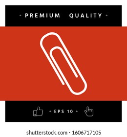 Paper clip icon. Graphic elements for your design