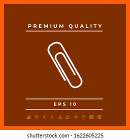 Paper clip icon. Graphic elements for your design