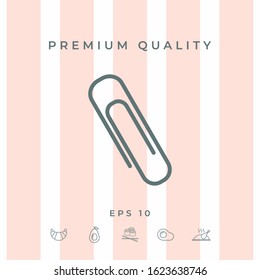 Paper clip icon. Graphic elements for your design