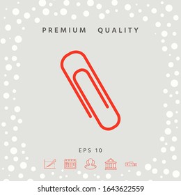 Paper clip icon. Graphic elements for your design
