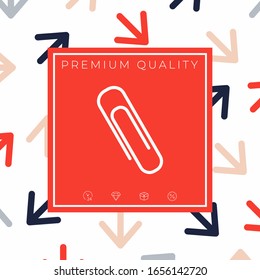 Icono de clip de papel. Elementos gráficos para el diseño