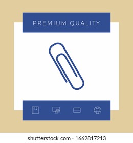 Paper clip icon. Graphic elements for your design