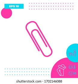 Paper clip icon. Graphic elements for your design
