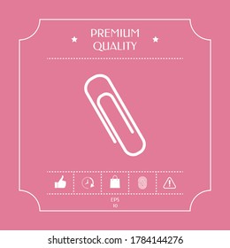 Paper clip icon. Graphic elements for your design