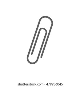 Paper clip icon illustration on a white background