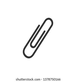 Paper clip icon isolated. Flat design. Vector Illustration