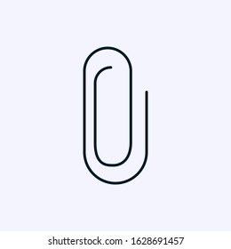 Paper clip icon isolated on white background