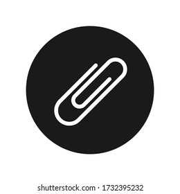 Paper clip icon isolated on white background. 