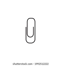 Paper clip icon isolated on white background