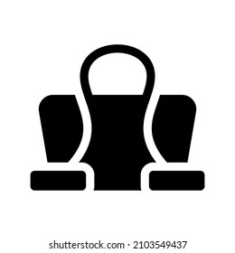 Icono de clip de papel aislado en fondo blanco