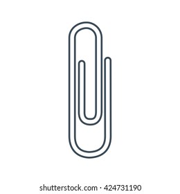 Paper clip icon isolated on white background.vector illustration.
