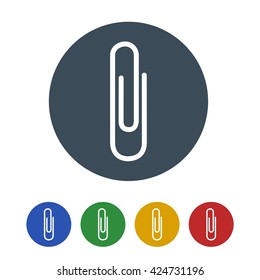 Paper clip icon isolated on white background.vector illustration.